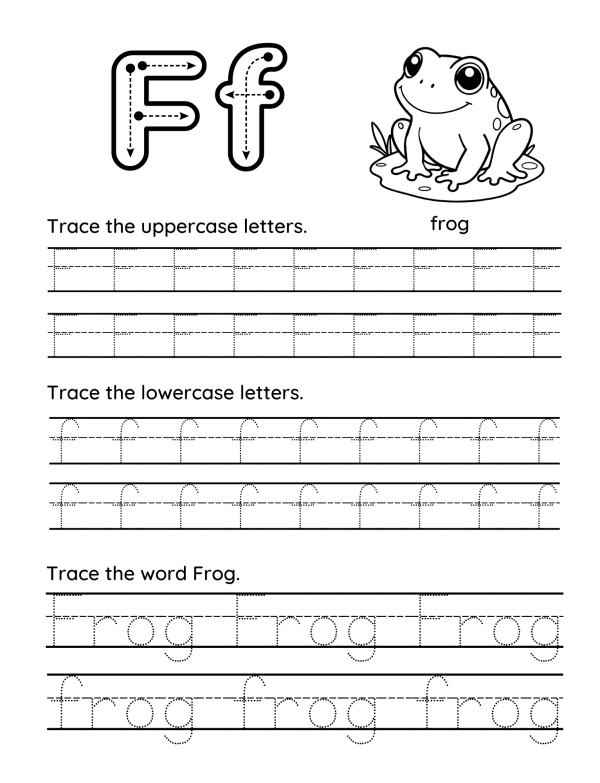 22 ABC PDF Coloring Book For Kids With Letter Tracing