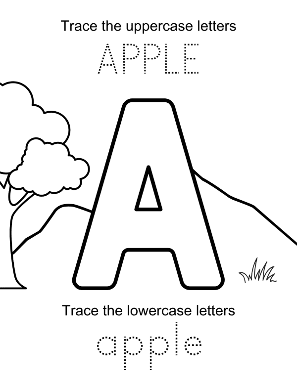 5 ABC PDF Coloring Book For Kids With Letter Tracing