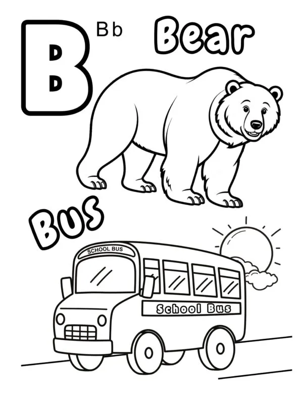 Alphabet Coloring Book for Kids – Fun ABC Learning with 100+ Illustrations