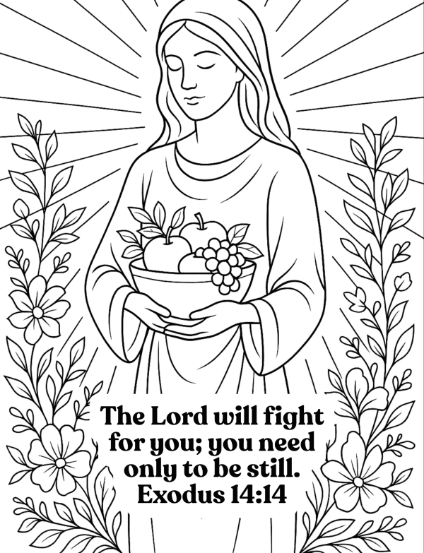 1 Bible verse coloring page