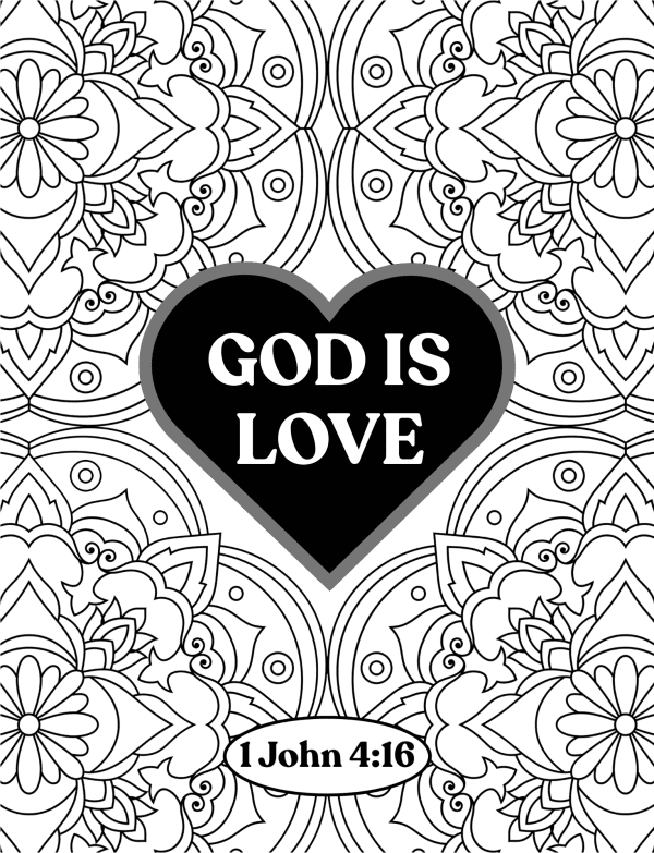 2 God is Love coloring page