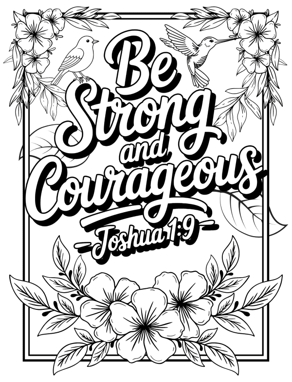 4 Be Strong Coloring Page